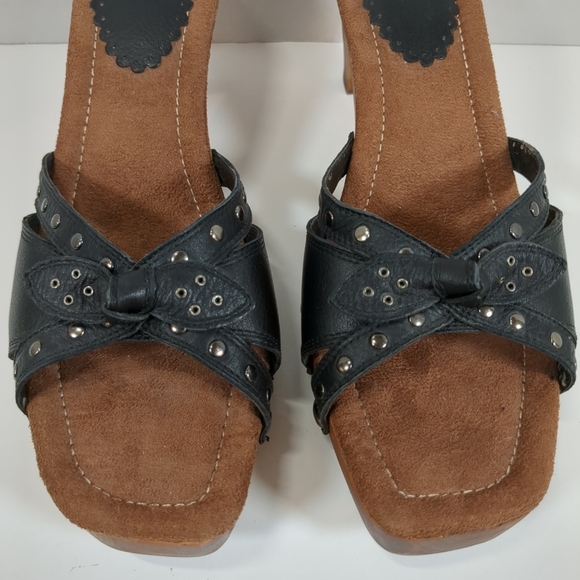 Tribeca By Kenneth Cole Women's Hello Again Black/Brown Heeled Sandals Size 10M - Picture 3 of 11